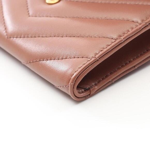 SAINT LAURENT Brown Monogram Leather Wallet - Picture 6 of 6